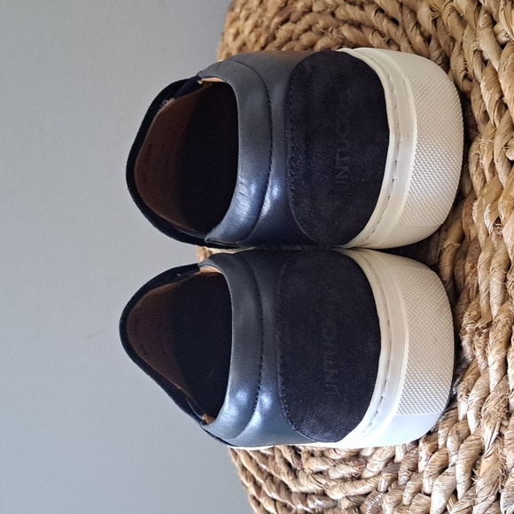 UNTUCKit Mens Navy Blue Suede/Leather Slip-On Loafer/Sneakers White Soles S-10.5 - Picture 5 of 12